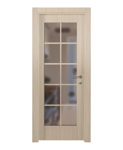BY-236A  Porte intérieure Laqué ou Placage Pvc Vitrée